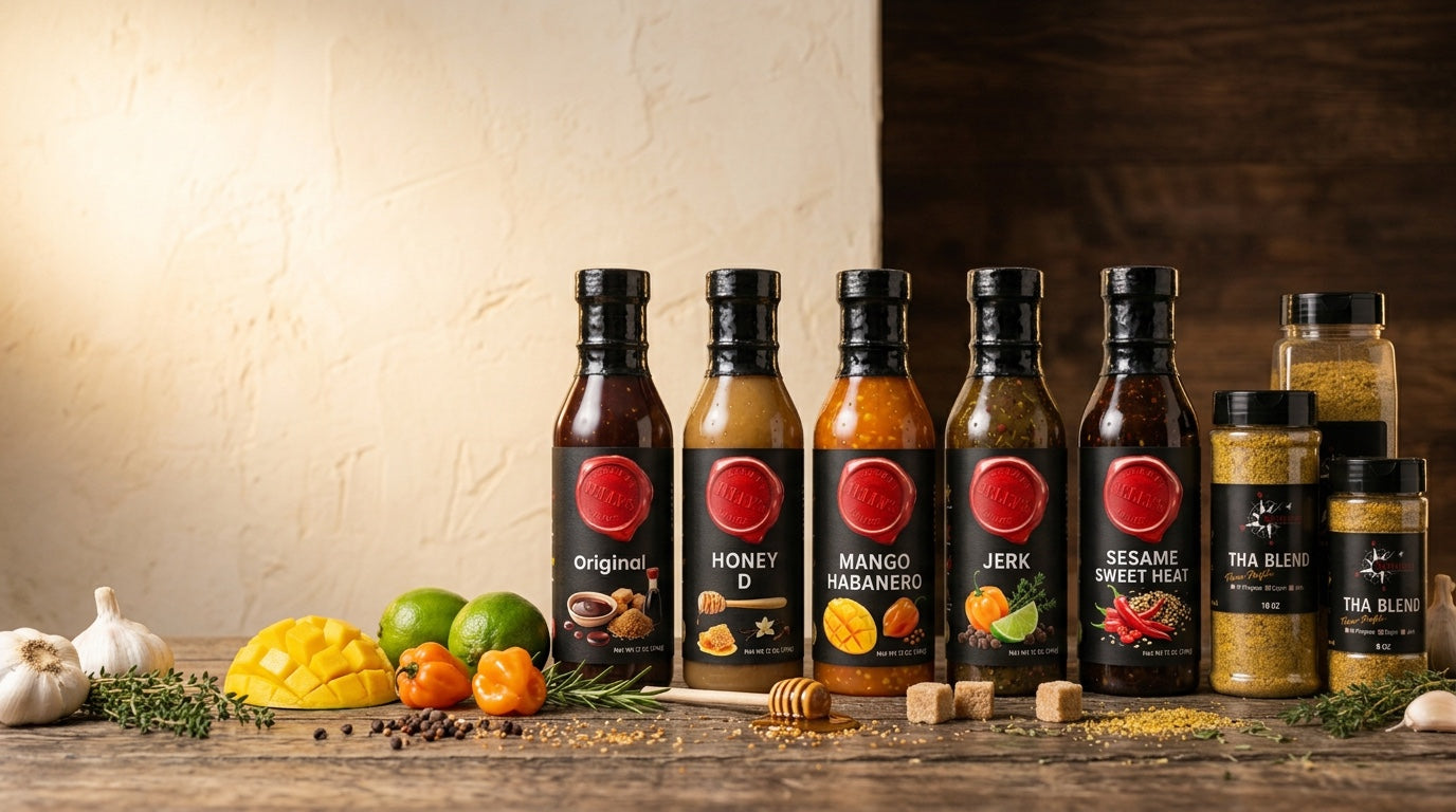 Saucelier sauce and Tha Blend collection, shown in the original product photograph